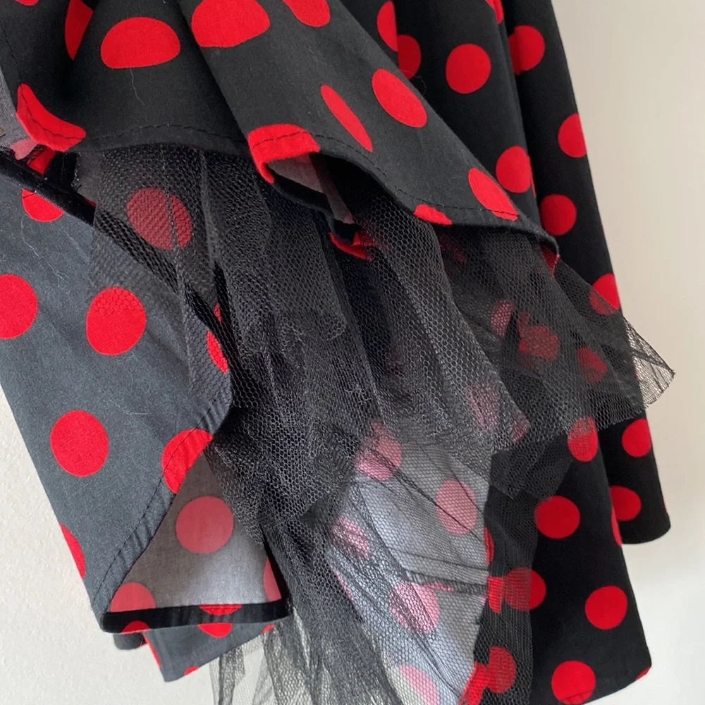 🐈‍⬛ Hearts & Roses Polka Dot Swing Dress - Picture 7 of 13